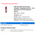thumbnail image 2 of Right Passenger Side Tail Light Assembly - Compatible with 2015 - 2018 Ford Transit-250 (with Single Rear Wheels) 2016 2017 2019 2020, 2 of 2