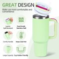 thumbnail image 4 of QCQHDU 1182ml 40 oz Tumbler with Handle and Straw,Leak Proof Insulated Coffee Travel Mug, Double Wall Stainless Steel Vacuum Insulated Coffee Mug for Ice Drink or Hot Beverages(Green), 4 of 6