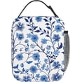 thumbnail image 3 of Classic Blue Floral Blossom Lunch Box for Women Men, Insulated Lunch Box, Reusable Lunch Bag for Office, Work, Picnic, Travel, 3 of 10