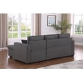 thumbnail image 6 of Dark Gray Dishaan 2-Piece Sleeper Sofa Bed Upholstered Couch with Reversible Storage Chaise, 6 of 6