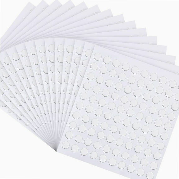 1500 Pieces Double Sided Adhesive Dot Clear Sticky Tack Removable Stickers Acrylic Round Putty No Traces Sticky Putty Waterproof Sticky Dot for Craft DIY Art Office Supplies (6mm, 1500)