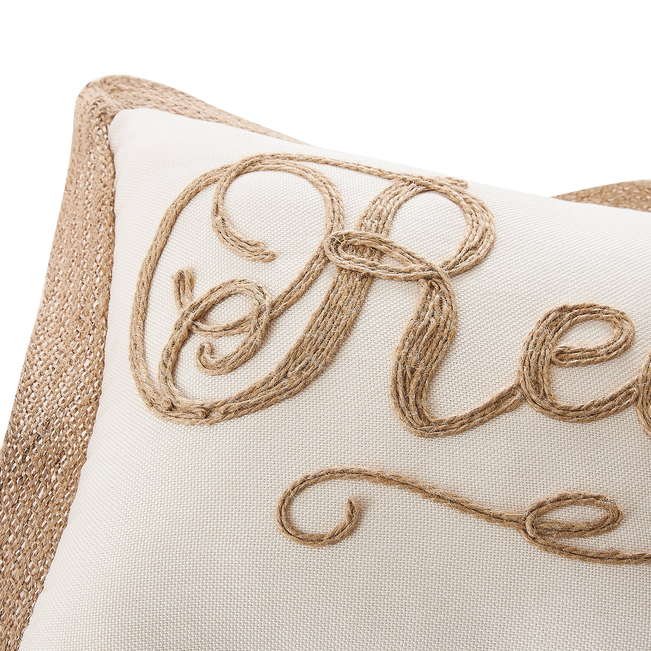 Coastal Living 12" x 16" Tan Burlap Relax 100% Polyester Decorative Throw Pillow for Couch or Bed