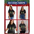 thumbnail image 4 of XCHQRTI Christmas Tree Shirt for Women Plus Size Tshirt Short Sleeve Graphic Top, 4 of 10