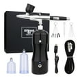 thumbnail image 1 of 30psi Airbrush Kit With Auto Stop Compressor Handheld Cordless Air Brush Gun Set Wireless Gravity Feed Dual Action Rechargeable, 1 of 7