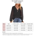 thumbnail image 4 of Tops para mujer, cuello en V, informal, manga larga, cuello en V, botones, manga larga, cuello en V, sueltos, probados y confiables., 4 of 7