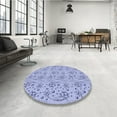 thumbnail image 4 of Ahgly Company Machine Washable Indoor Rectangle Transitional Periwinkle Purple Area Rugs, 2' x 3', 4 of 7