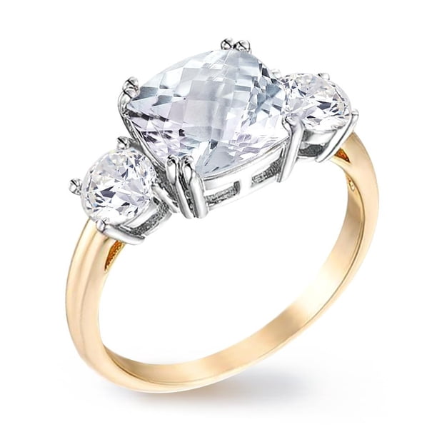 Samie Collection Samie Collection Royal Engagement Rings For Women Inspired By Princess Meghan Markle S Wedding 3 67ctw Cushion Cut Cubic Zirconia In 18k Yellow Gold Plating Size 5 To 10 Walmart Com Walmart Com