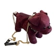 thumbnail image 2 of bolsa con forma de perro francés, creativa, divertida y encantadora para fiestas al libre y viajes. Rojo, 2 of 10