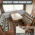 thumbnail image 2 of XYZCANDO Western Cowboys Print RV Dinette Cushions Ethnic Style Bench Cover Comfortable Furniture Covers Washable Camper Accessories Stylish Loveseat Couch Cover for RV Camper Car Bench Brown, 2 of 7