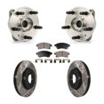 thumbnail image 1 of Transit Auto Front Hub Bearing Assembly Coated Drilled Slotted Disc Brake Rotors and Semi-Metallic Pads Kit for Car 2014-2015 Chevrolet Cruze DIESEL engine with 15" Factory Wheels KBB-102946, 1 of 2