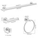 thumbnail image 2 of Juego de Accesorios de Baño,5 Piezas de Toallero, Toallero en Barra de 60CM, Toallero de Anillo, Albornoz Gancho de Toalla, Portarrollos de Papel Higiénico, 304 Acero Inoxidable, Plateado, 2 of 7