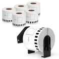 thumbnail image 1 of MarkDomain DK-2205 (2.4" X 100 Ft.) Continuous Labels Paper Tape, Compatible Continuous Paper Roll Replacement for Brother DK-2205 (62mm x 30.4m) Use with Brother QL Label Printers - 6 Rolls + 1 Frame, 1 of 10