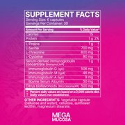 Microbiome Labs MegaMucosa - Amino Acids Supplement with Dairy-Free Immunoglobulins - Gut Health + Immune Support for Women & Men - for Complete Mucosal Support 180 Capsules