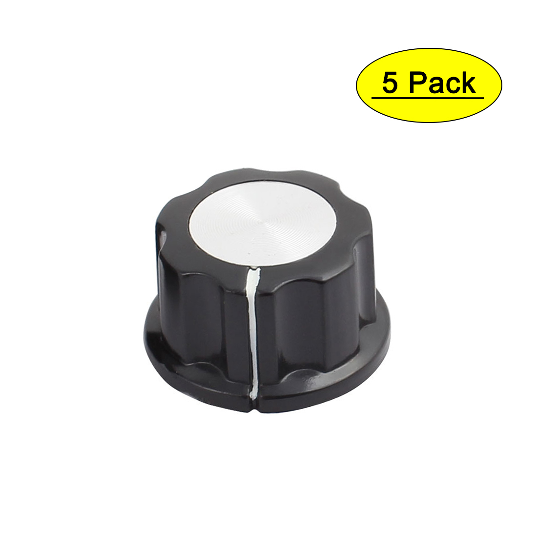 5Pcs A03 6.3mm Knurled Shaft Plastic Nonslip Potentiometer Control Rotary Cap