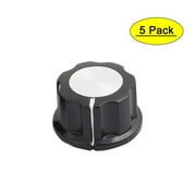 5Pcs A03 6.3mm Knurled Shaft Plastic Nonslip Potentiometer Control Rotary Cap