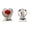 Red*1+White*1, variant on Acrylic Rose Heart Statues, 2D Rose Heart Figurine Ornament, Lovely Heart Figurines Sculptures for Home Office Table, Living Room Centerpiece Acrylic Heart Sculpture Statue Red 1Pcs