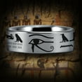 thumbnail image 2 of Silver Tungsten Hieroglyphs Ring, 2 of 4