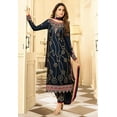thumbnail image 2 of Stylish Pakistani Designer Shalwar Kameez Dress Sewn Indian Trouser Pant Suits ( Blue, XXL - 46 ), 2 of 6