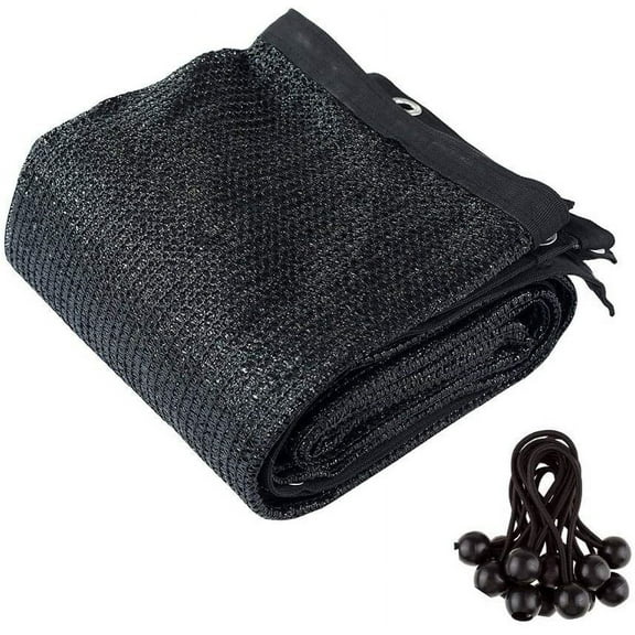Agfabric 70% Shade Cloth Sunblock Shade Cloth with Grommets for Garden Patio - 10' X 12' Black
