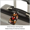 thumbnail image 3 of Square 2Pack PU Leather Rooster Chicken Floral Cruise Luggage Tag with Privacy Cover and Name ID Tag for Travel Handbags Backpacks Luggage Tags, 3 of 6