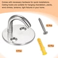 thumbnail image 4 of Unique Bargains Ceiling Hooks 304 Stainless Steel 40mm for Hanging Plants 6Pack, 4 of 5