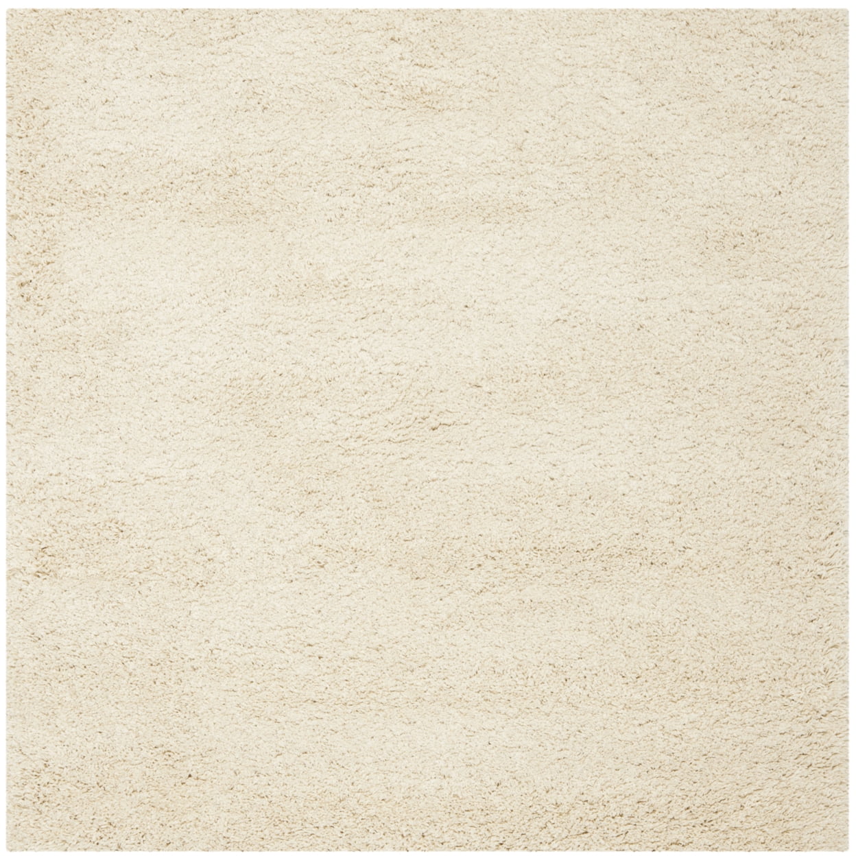 SAFAVIEH Santa Monica Chelsey Solid Shag Runner Rug, Ivory, 2'3" x 7'