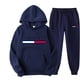 thumbnail image 3 of Conjunto de ropa deportiva para hombre y mujer, sudadera con capucha y pantalones con cordón, ropa deportiva de otoño, 2 piezas, 3 of 5