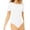White, variant on RYKJLWY Summer Outfits for Women 2024 Women's Round Collar Solid Short Sleeve Elastic Bodysuits Jumpsuits Plus Size Summer Outfits(White,M)