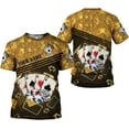 thumbnail image 3 of Personalized Poker Shirt, Poker Player Shirt, Funny Casino Poker Pattern 3D Over Print, Unisex Poker Tshirt Men Women (Purple, XL), 3 of 8