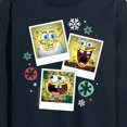 thumbnail image 3 of SpongeBob SquarePants - Christmas Photo Collage - Men's Long Sleeve T-Shirt, 3 of 6