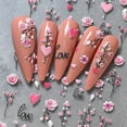 thumbnail image 6 of 5D Embossed Nail Art Stickers, 3D Floral Self-Adhesive Nail Decals, DIY Spring Nail Decoration for Women, 6 of 9