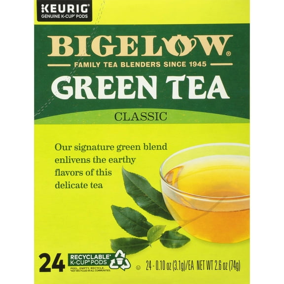 Bigelow Green Tea Keurig K-Cup Tea Pods, 24 Count