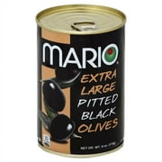 Mario Extra Large Pitted Black Olives, 6 Oz