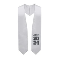 Endea Graduation Silver Class of 2024 Graduation Stole/Sash with Classic Tips
