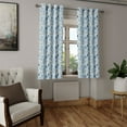 thumbnail image 2 of Ambesonne Vintage Grommet Curtain, Nostalgic Artwork of Couple, 50"x63", Soft Blue and Grey, 2 of 5