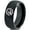 Black Dome Tungsten, variant on Tungsten Gear Mechanic Engineer Wrench Band Ring 8mm Men Women Comfort Fit Gray Bevel Edge Brushed Polished