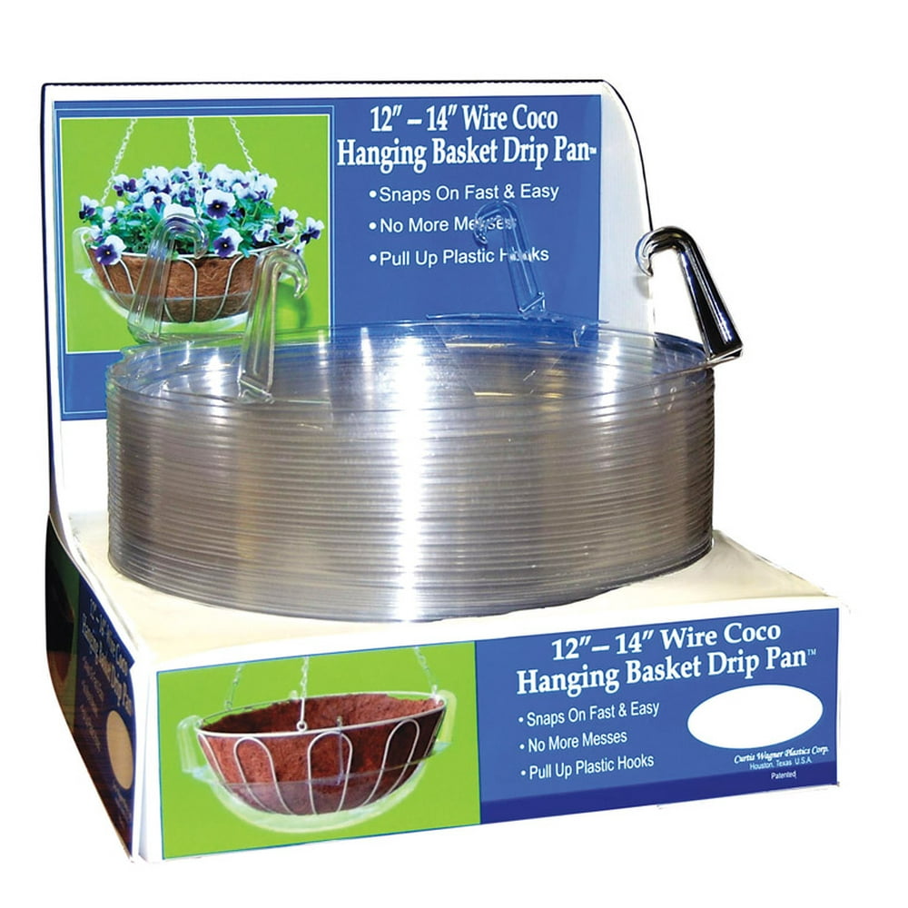 Curtis Wagner HB1214 1214 in. Wire Coco Hanging Basket Drip Pan
