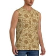 thumbnail image 2 of Kdxio Brown Flowers for Men's Muscle T-shirt,Sleeveless for Workout Running Athletic Gym Lounge Casual, 2 of 7