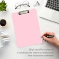 thumbnail image 5 of Plastic Clipboard Acrylic Hanging Clip Board with Gold Low Profile Office School Supplies 12.5x9 Soft Pink, 5 of 9