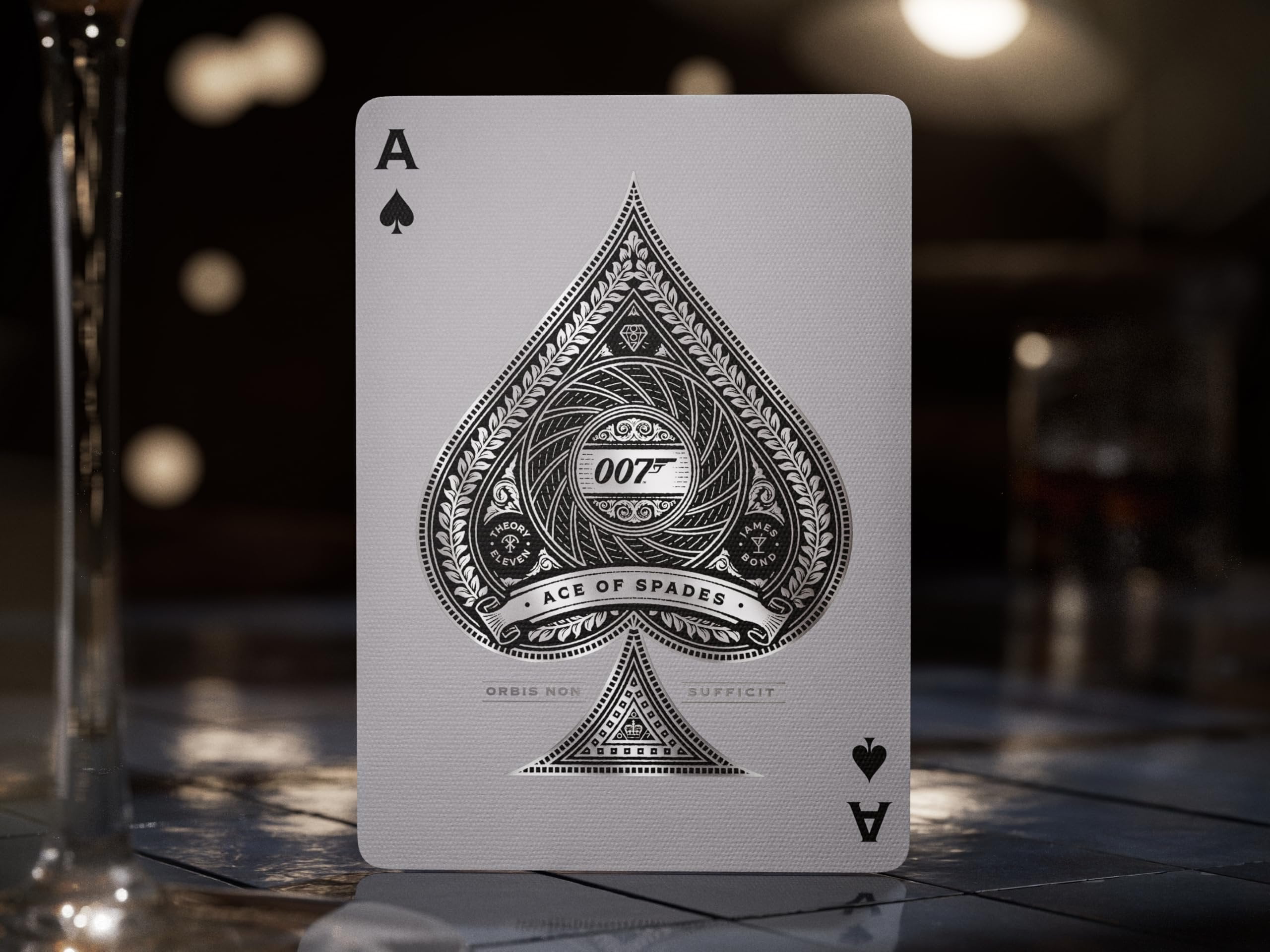 theory11 James Bond Silver Edition Playing Cards, Premium 007 Poker Deck, Standard Index