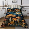 thumbnail image 1 of Erosebridal Cartoon Mushroom Coverlet Set Queen, Retro Bohomian Bedding Set, Starry Sky Decor 3pcs, 1 of 5