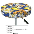 thumbnail image 4 of Balery Sicilian Style Velvet Round Bar Chair Cushion Cover Adjustable, Protects From Scratches And Stains, Soft & Washable Ideal For Wooden And Metal Stools - 12 Inch, 4 of 7