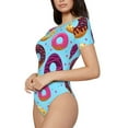 thumbnail image 2 of Gaeub Donuts Women'S Short Sleeve One Piece Swimsuit Sexy High-Waisted Bodysuit For Swimming, Beach, Sports - Xx-Large, 2 of 9
