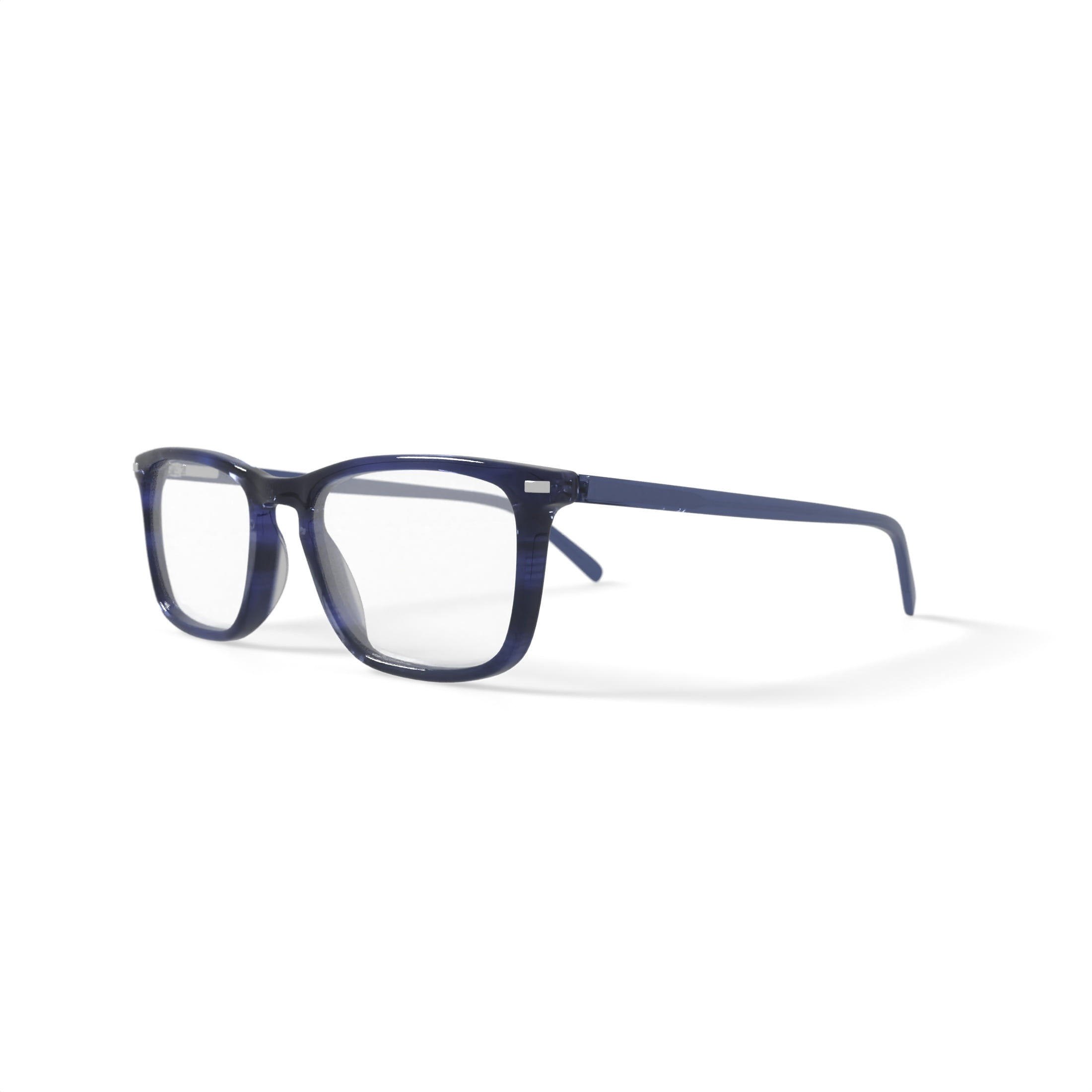 Walmart Men's MV013 Matt Square Prescription Eyeglasses with Case, Blue