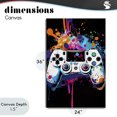 thumbnail image 4 of Stupell Industries Contemporary Controller Contrast with Neon Splatter Canvas Art, 24 x 36, by Creative Studio, 4 of 8