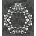 thumbnail image 3 of Queen Duvet Cover Set, Victorian Antique Circular Flora with Crown Vintage Grunge Rusted Royal, Decorative 2 Piece Bedding Set with 1 Pillow Shams, Twin Size, White and Charcoal Grey, by Ambesonne, 3 of 3