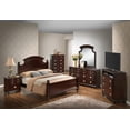 thumbnail image 2 of Contemporary Home Living Curved Wooden King Panel Bed - 89" - Brown, 2 of 3