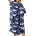 thumbnail image 4 of HELLHERO Shark Pattern Beach Cover Ups Polyester Loose Free Size Long Kimono Swimsuit Cover Up for Women, 4 of 6