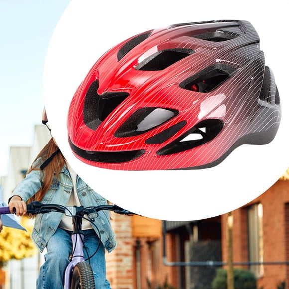 Casco de bicicleta para niños, transpirable, ajustable y ligero. Casco de ciclismo seguro. Negro Rojo