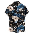 thumbnail image 5 of Stamzod Mens Short Sleeve Shirts Button Down Hawaiian Shirt Casual Summer Shirts Beach Vacation Clothes Dark Blue B XXXXXL, 5 of 6